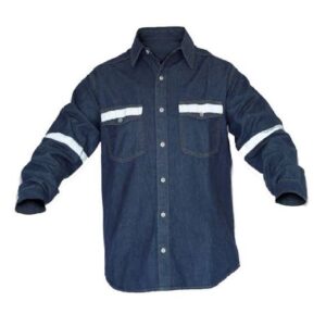 CAMISA JEAN CON CINTA REFLECTIVA