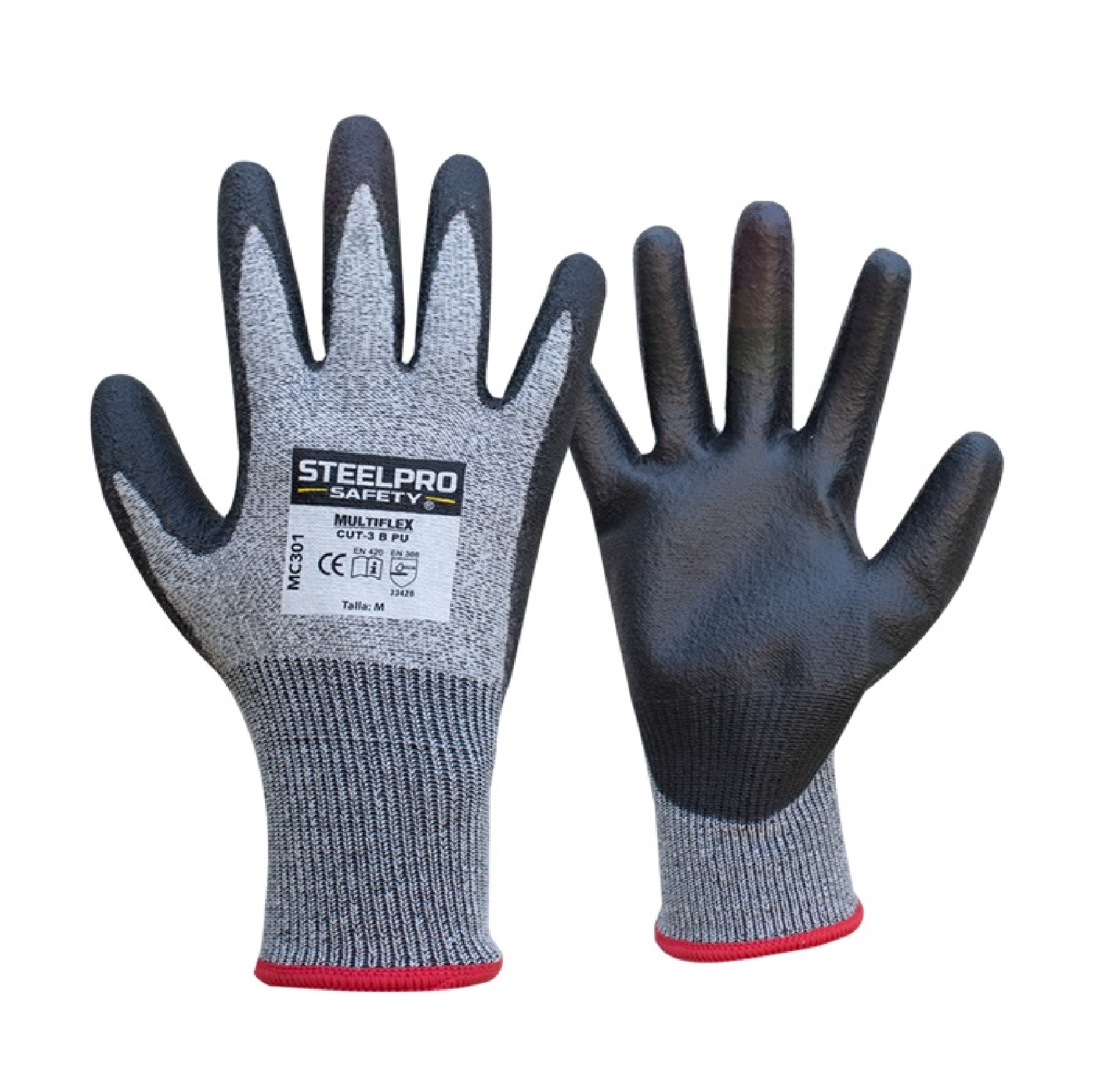 GUANTE ANTICORTE CUT NEGRO STEELPRO