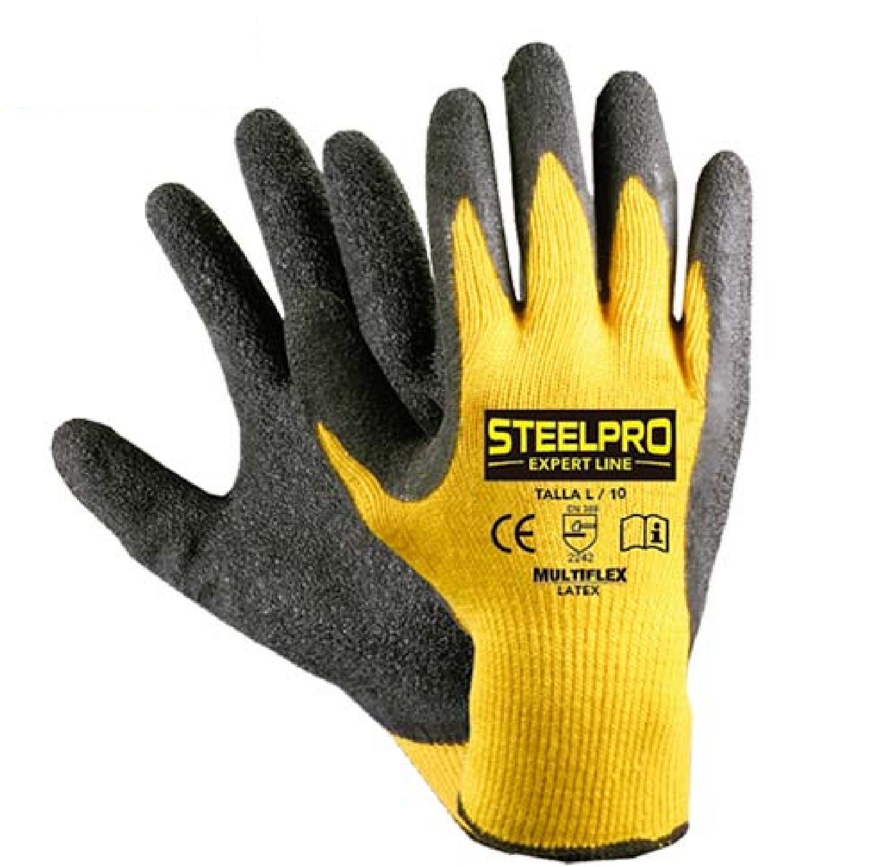 GUANTE MULTIFLEX CON PALMA DE LATEX STEELPRO